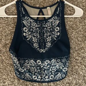 Free People  Navy Blue Women's Top